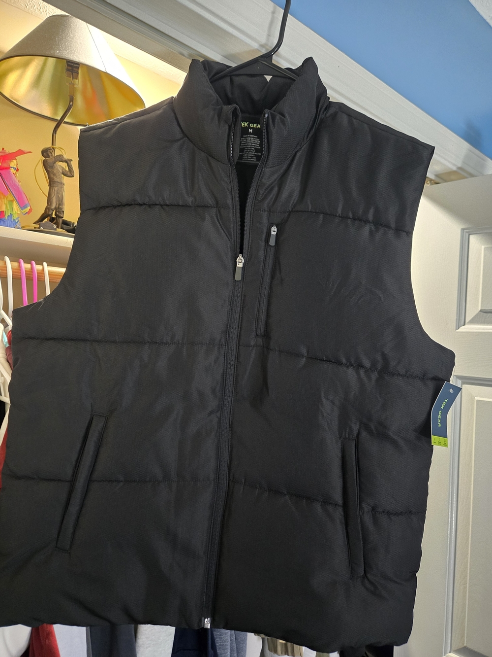 tek gear Men's Black Quilted Puffer Vest